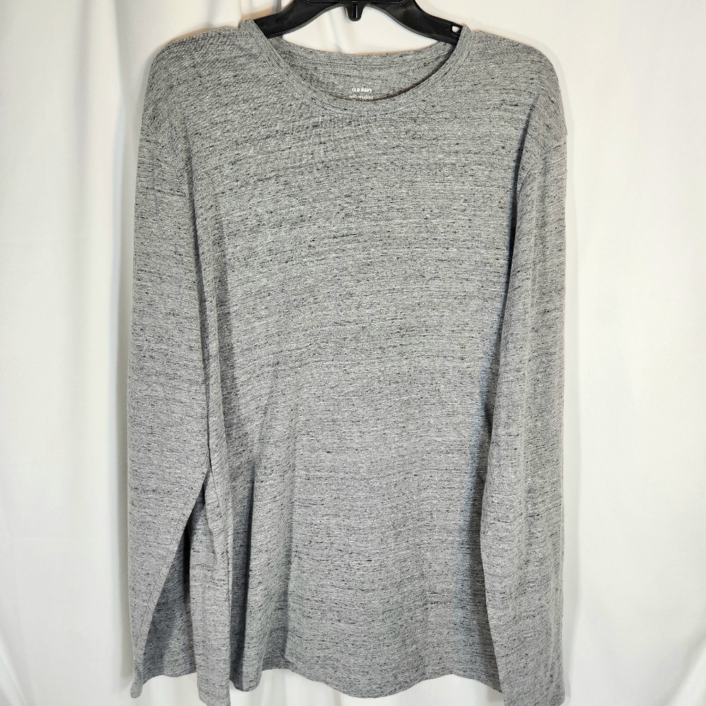 Old Navy Soft Washed Heathered Grey Long Sleeve Tee Size XLarge
